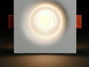 SOCLE SPOT ENCASTRE CARRE FIXE BLANC FORME SOUPLE