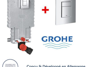 GROHE Chasse encastré + plaque de commande Chromé