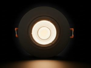 SOCLE SPOT ENCASTRE ROND ORIENTABLE NOIR