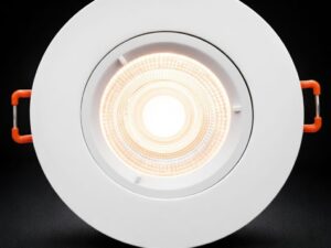 SOCLE SPOT ENCASTRE ROND ORIENTABLE BLANC